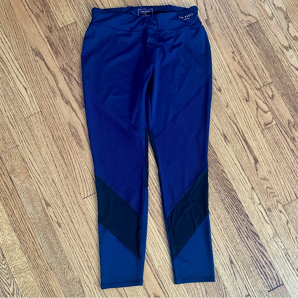 Ted Baker Navy Full Length Mesh Leggings